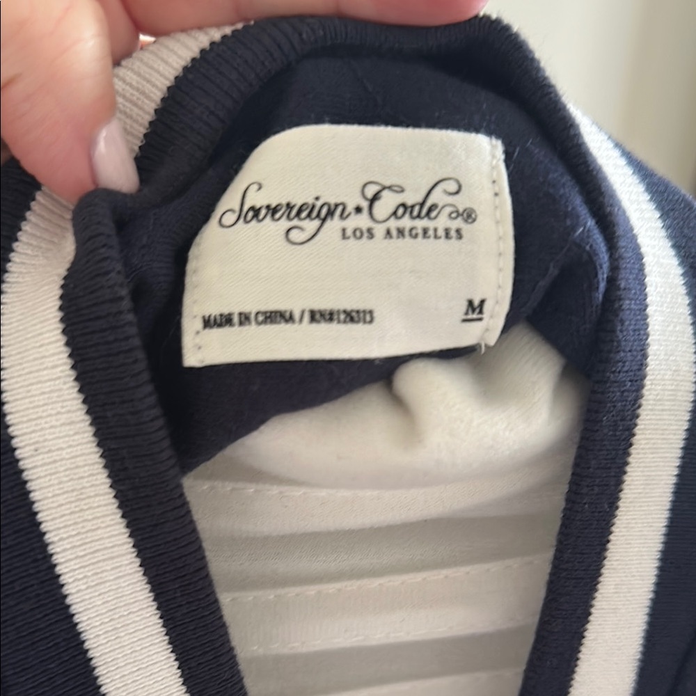Sovereign Code Navy Blue and White Jacket